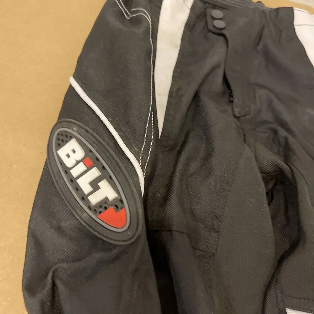 Bilt Racing Motocross Hip Armor White Black Youth Pants Size 28